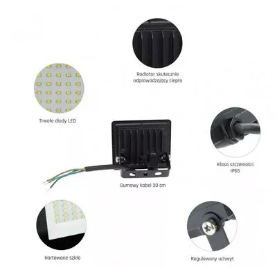 LED fényvető lapos 10W fk 4000K IP65@ noctis lux 3 smd 230V 10W IP65 nw fk