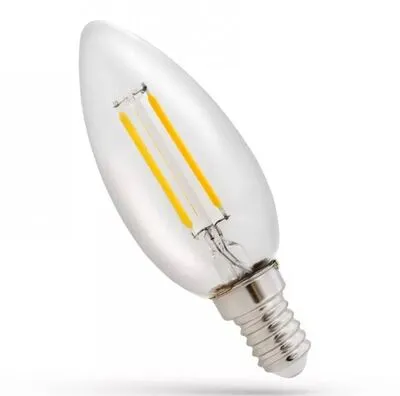 LED gyertya E14 6W 2700K filament