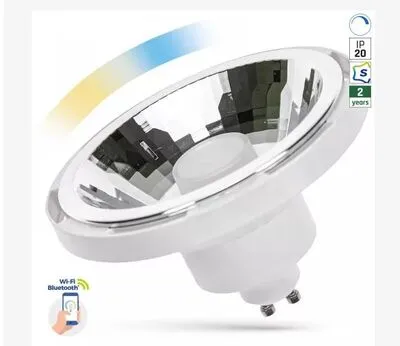 LED AR111 230V 10W GU10 smart 30°@ SMD 30° cct+dimm wi-fi/bt smart fh.