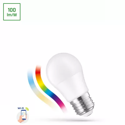 LED smart 5W gömb E27 RGB wifi - smart