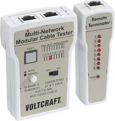 KÁBELTESZTER RJ-45, BNC, RJ-11 UTP, LAN hálózati kábel,RJ45, BNC