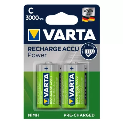 VARTA POWER tölthető elem (akku) C (baby) 3000mAh NiMH 2db/csomag