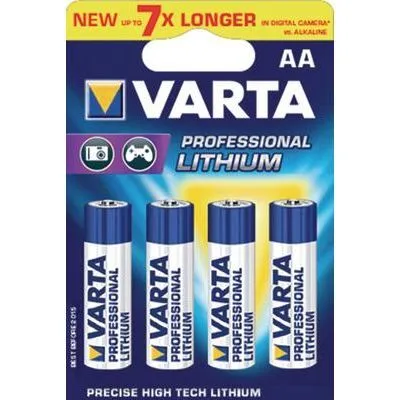 VARTA CERUZA LÍTIUM LR06,AA, 4db/csomag