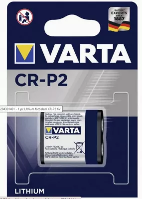 VARTA CR-P2 6V 1300mAh Lithium-Metal Photo, 6 Volt, 1300 mAh, 34x17x35mm