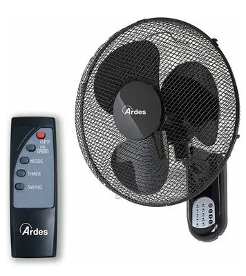 Falra szerelhető ventilátor fekete távvezérlővel, ARDES, 40cm