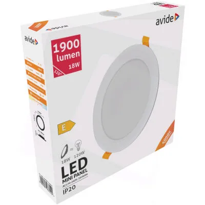 AVIDE 18W LED beépíthető kerek lámpa 18W 4000K NW ACRPNW-R-18W-PC