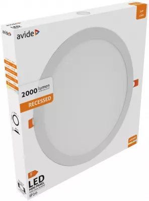 AVIDE 24W LED BEÉPÍTHETŐ KEREK LÁMPA 24W 4000K NW  ACRPNW-R-24W-ALU