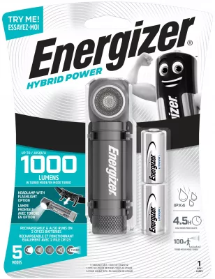 Energizer Fejlámpa Hybrid + 2x123 +