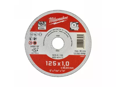 MILWAUKEE vágókorong fémhez wscs41/ 125x1mm