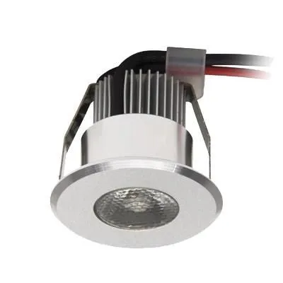 Spot power LED 1W kerek ház alu meleg fehér