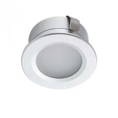 LED lámpa 1W 12V DC süllyesztett 6500K IP65 ezüst ház