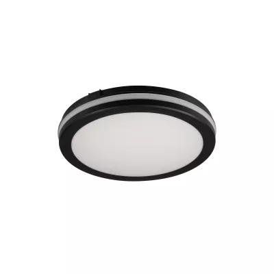 Lámpatest LED mennyezeti 12W 3000-4000-6500K fekete IP65 1050-1150-1100lm