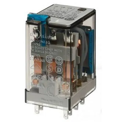 Relé FINDER 24V/DC 10/20A 8P 2CO tesztgombbal