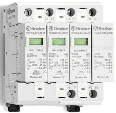 Túlfeszültség levezető 3P C 40KA varisztor+szikraköz
