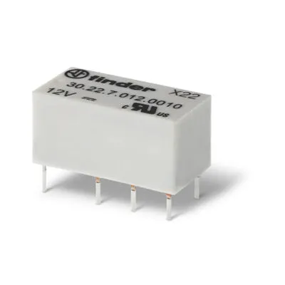 Relé dual in-line 8P. 12V/DC 3A 2Vál gyengeáramú nyákrelé