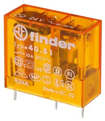 Relé FINDER 48V/AC 10/20A 5P 1CO