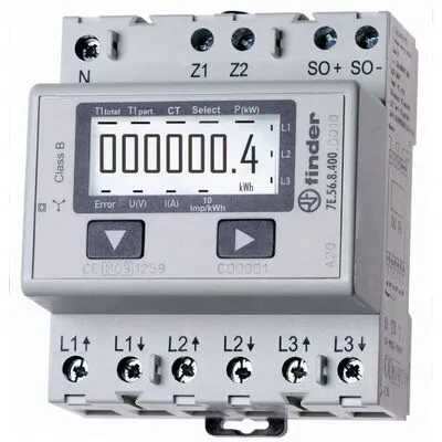 Fogyasztás mérő 3 fázisú 5A digitális TS-35 mid hit