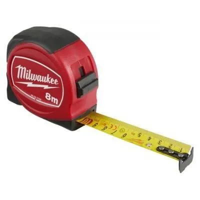 MILWAUKEE mérőszalag 8M/25mm slim@ metrikus, slimline