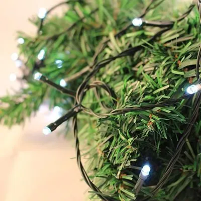 Xmas füzér kültéri programozható 100 LED 15m távirányítós hidegfehér