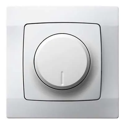 KÁRÓ nyomó-dimmer1 kapcsoló komplett fehér 40-400W, 230V~50Hz