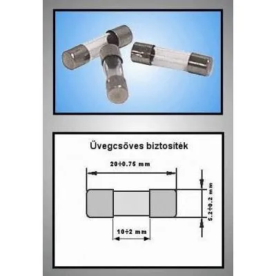 Üvegcsöves bizt.5x20mm 800ma gyors