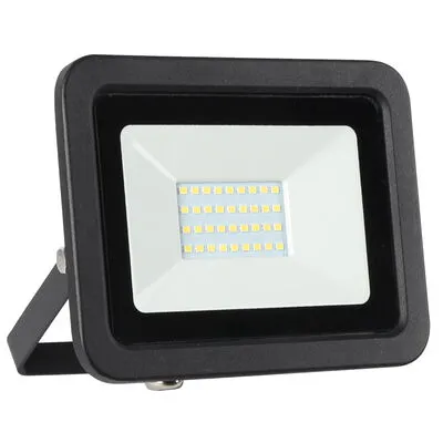 LED fényvető/reflektor 30W 4000K 2200lm fekete, lapos kivitel, előtét nélkül